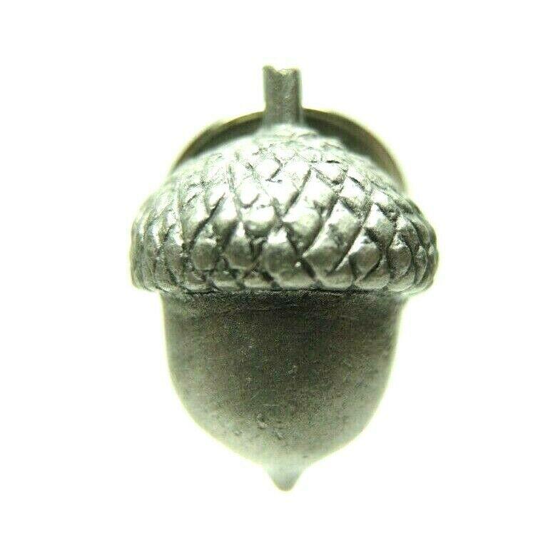 Acorn Small Silver Tone Lapel Pin
