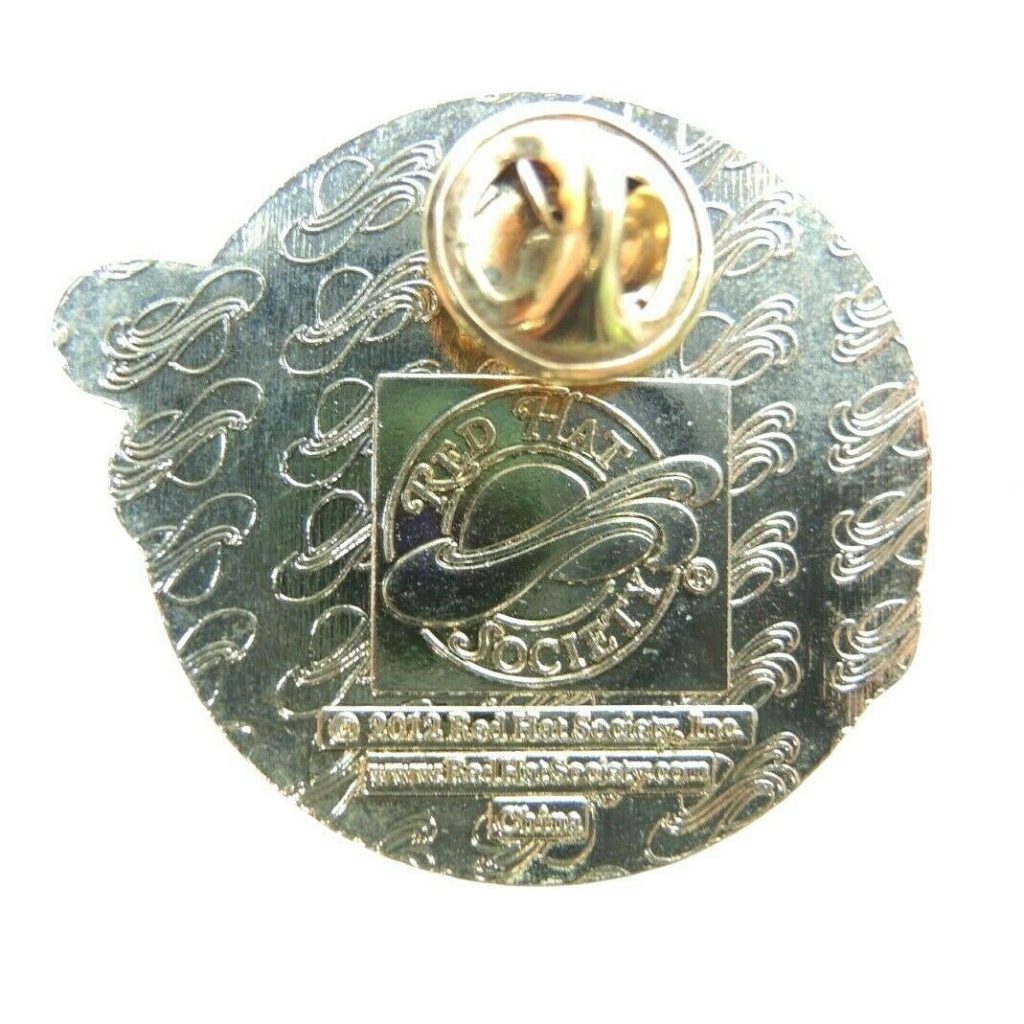 Red Hat Society Supporting Member 2012 Gold Tone Lapel Pin - Fazoom