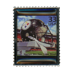 USPS Pittsburgh Steelers Win Four Super Bowls Stamp 1999 Lapel Pin Front
